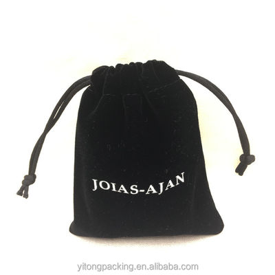 ποιότητας  Recyclable Custom Black Velvet Jewelry Bag For Packaging εργοστάσιο