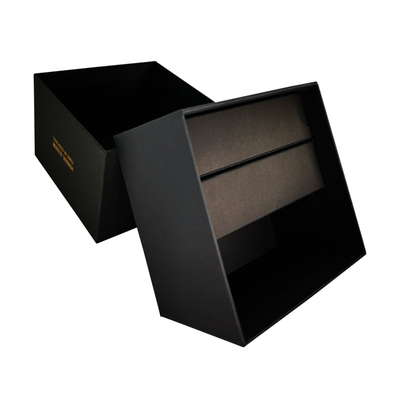 Custom Logo Luxury Packaging Flap Paper Handmade Packaging Matte Black Corrugated Shipping Boxes