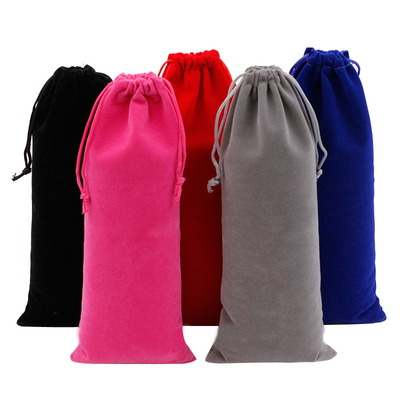 Lightweight Selfie Stick Packaging Long Velvet Drawstring Type Soft Pouch